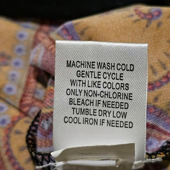 New One World Boho Paisley Tunic Dress Petite S Live & Let Live Long-Line Top - Picture 11 of 13